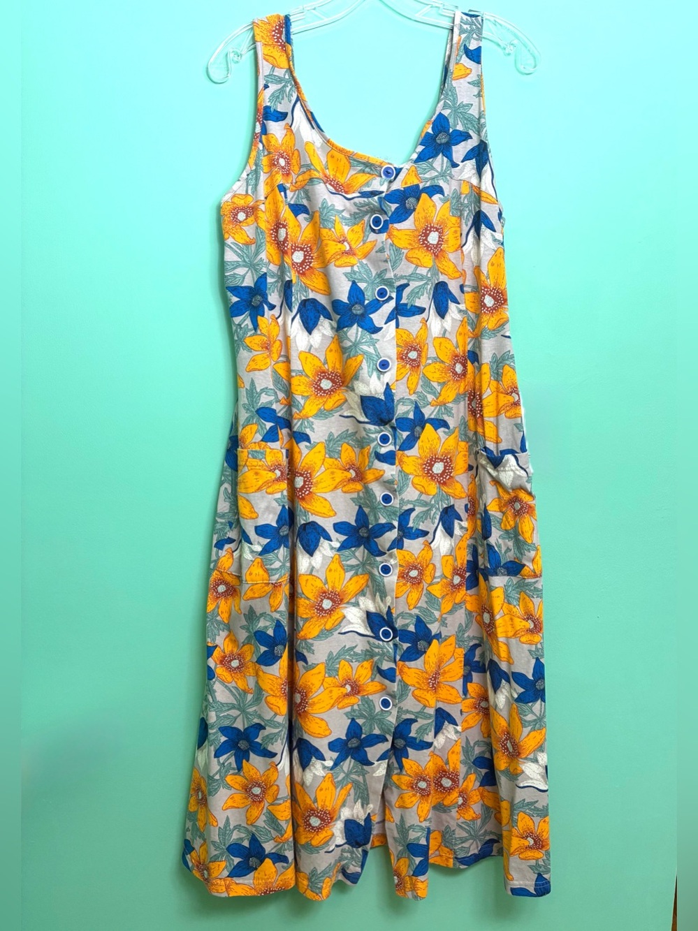 Floral Button-Front Sundress - Picture 12 of 16